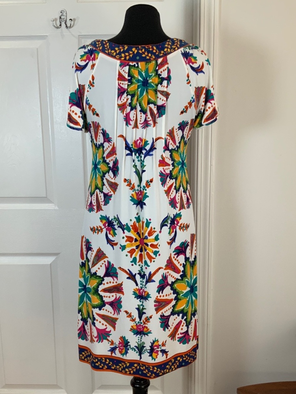Anthropologie Eci Folk Multicolor Beaded Resort Folkloric Boho Midi Dress 10 - Picture 5 of 10